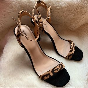 NEW! JustFab Cheetah 2-Strap Heels